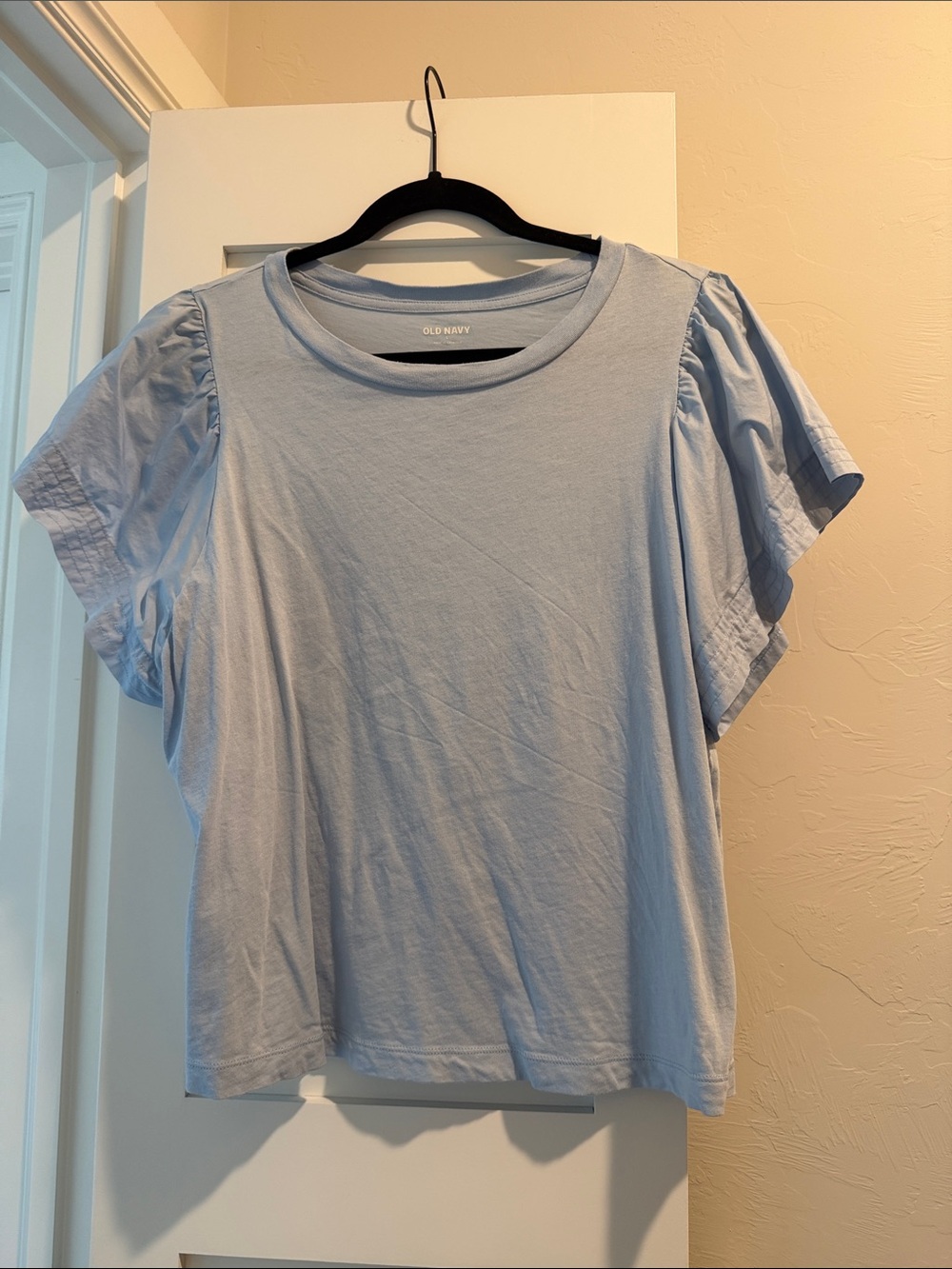 Old Navy Pale Blue Short Puff Sleeve Tee